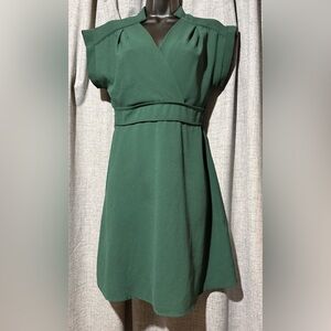 Monteau Forest Green Midi Dress